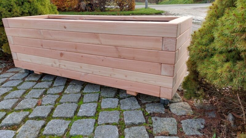 Plantekasse Brokk 120x40x36cm, Lærk/Olieret - Billede 4