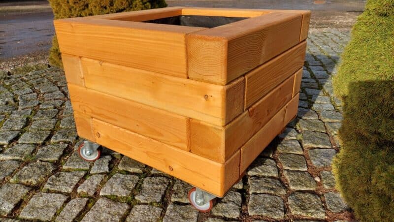 Plantekasse Holger 60x60x40cm Lærk/Teak