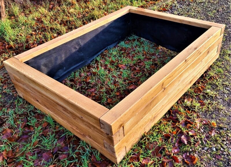 Kraftig Højbed Mjølner 160x120x36cm, Egetræ - Billede 2