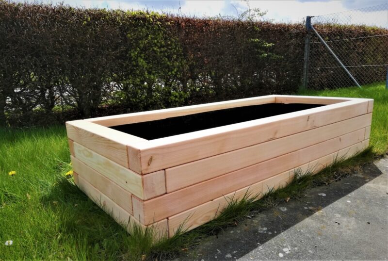 Højbed Mjølner 180x90x40cm Lærk/Natur eller olieret - Billede 3