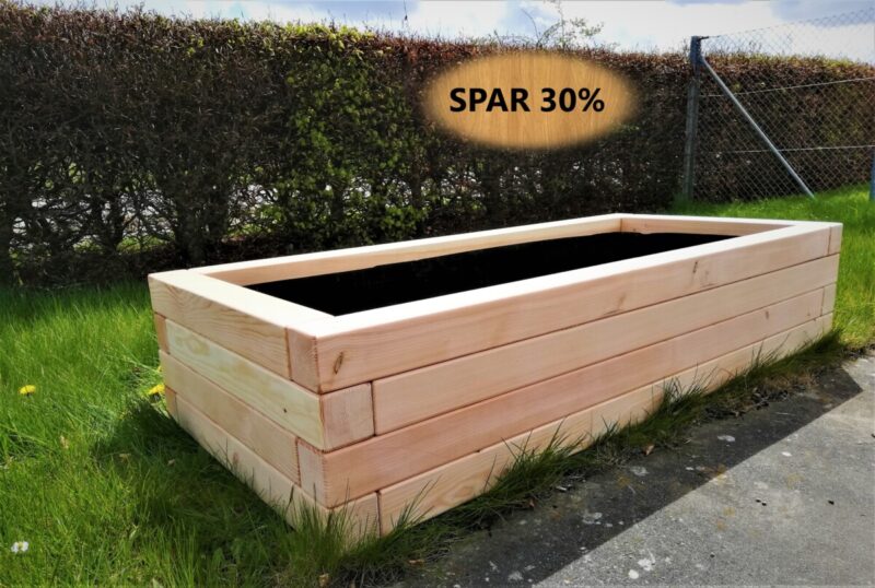 Kraftig højbed Mjølner 220x110x50cm i Lærk - Billede 4