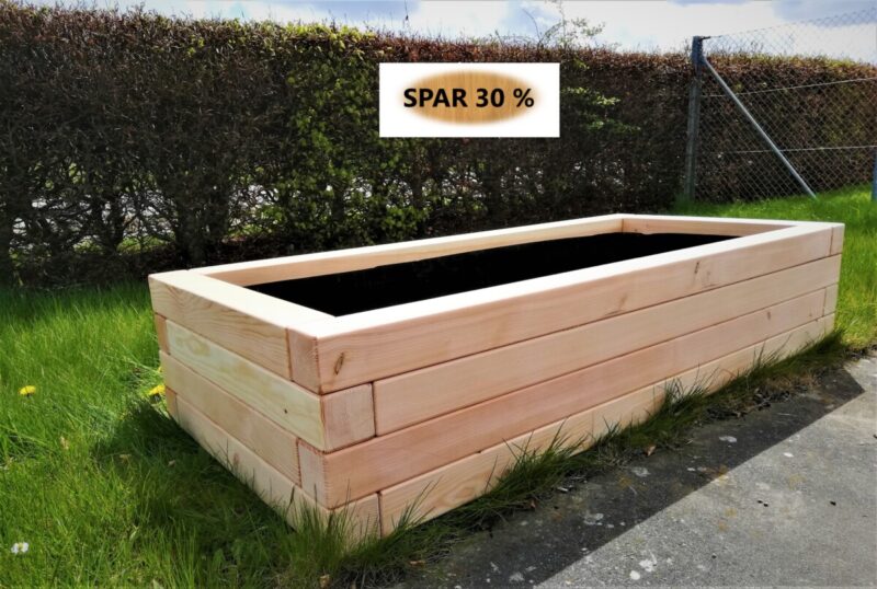 Kraftig højbed Mjølner 220x110x50cm i Lærk - Billede 5