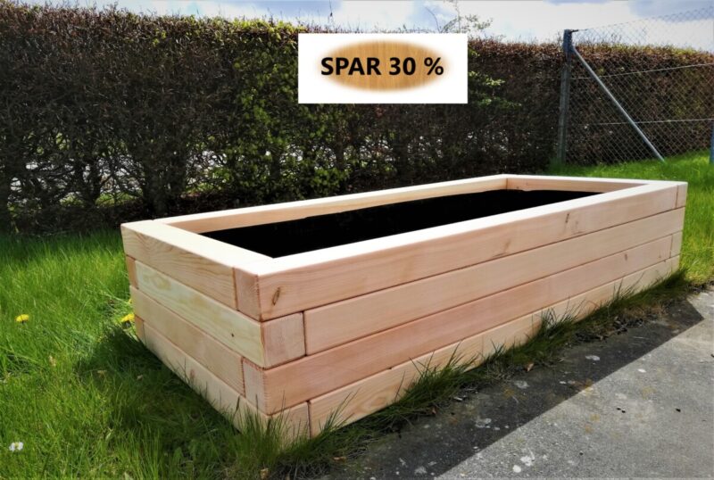 Kraftig højbed Mjølner 220x110x50cm i Lærk - Billede 6