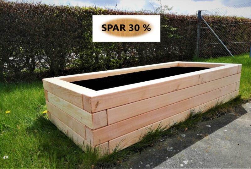 Kraftig højbed Mjølner 220x110x50cm i Lærk - Billede 7