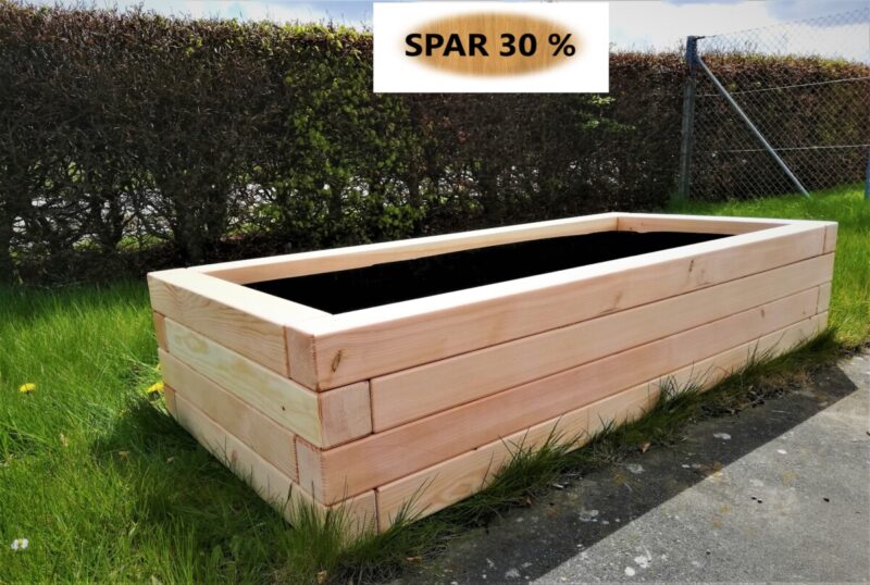Kraftig højbed Mjølner 220x110x50cm i Lærk - Billede 8