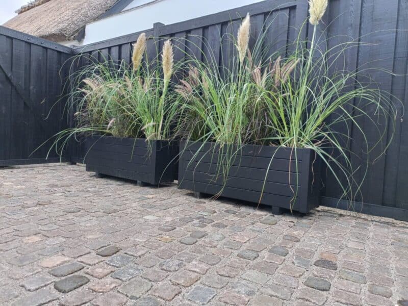 Plantekasse EivindPlus 90x40x46/56cm, Robinie, På hjul