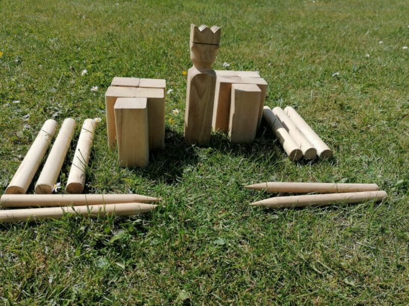 Kubb - Vikingespiel, Kongespiel, Robinietræ, Helt unik - Billede 4