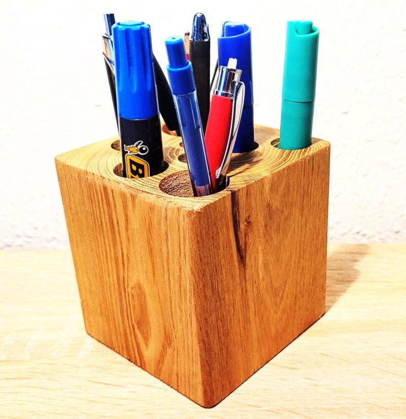 Exclusive penneholder i robinietræ, 100x100x100mm, Gratis forsendelse - Billede 7
