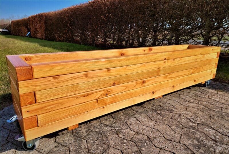 Plantekasse Brokk 200x40x36cm, Lærk/Olieret