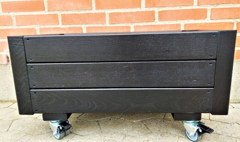 Plantekasse EivindPlus 70x30x30cm, Sort/På hjul - Billede 4
