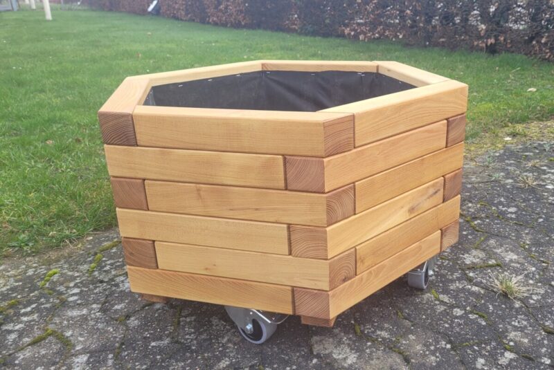 Plantekasse Heimdal ø80cm h36cm, Robinie/Natur eller olieret - Billede 2