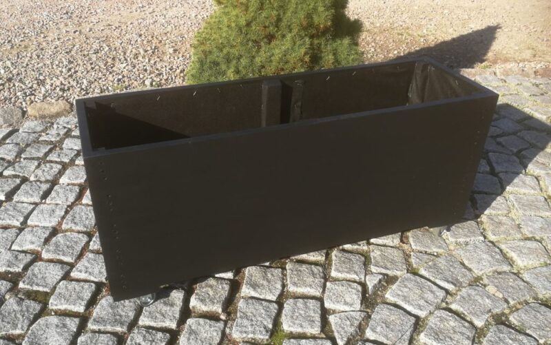 Plantekasse Hjalmar, 90x40x40cm,Robinie/Sort - Billede 2