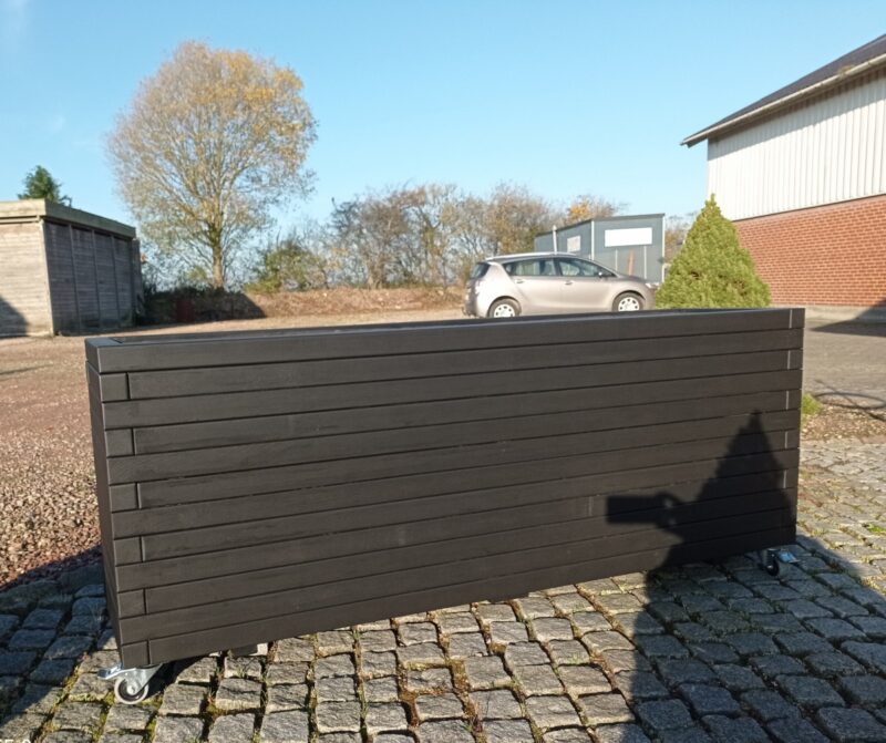 Plantekasser Hjalmar 180x40x36cm, Robinie, På hjul - Billede 5