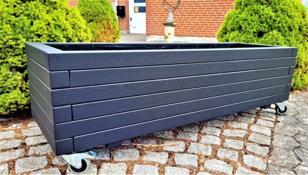 Plantekasse med hjul