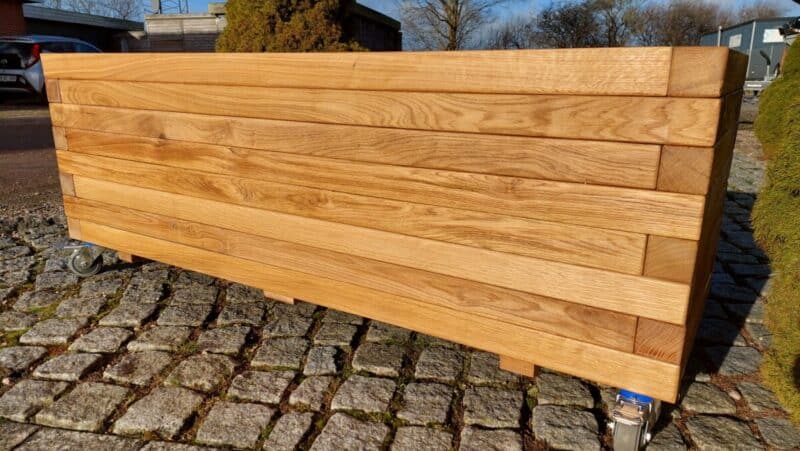 Plantekasse Odin 160x50x64cm, Egetræ/Olieret - Billede 3