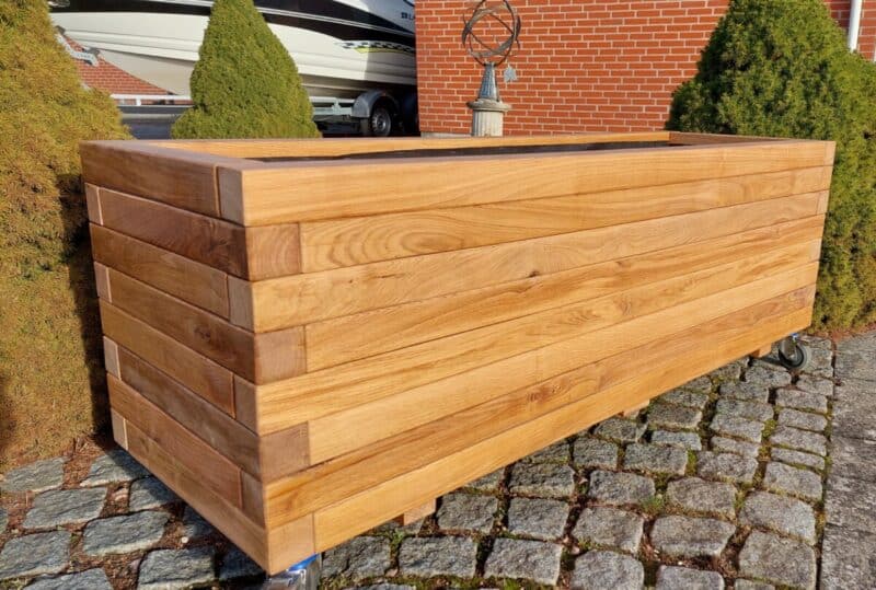 Plantekasse Odin 160x50x64cm, Egetræ/Olieret - Billede 4