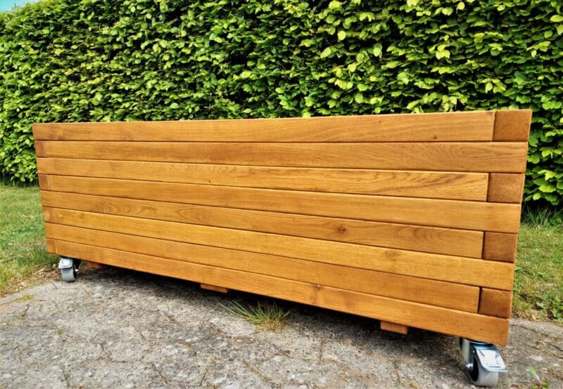 Plantekasse Odin 160x50x64cm, Egetræ/Olieret - Billede 2
