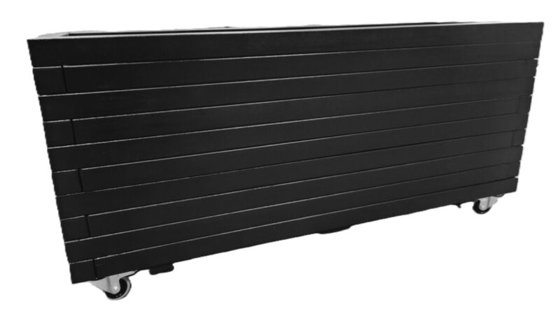 Plantekasse Odin 150x50x60cm Egetræ/Sort På hjul - Billede 7