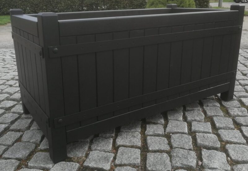 Plantekasse Skagen 120x60x60cm, Robinie, Sort - Billede 2