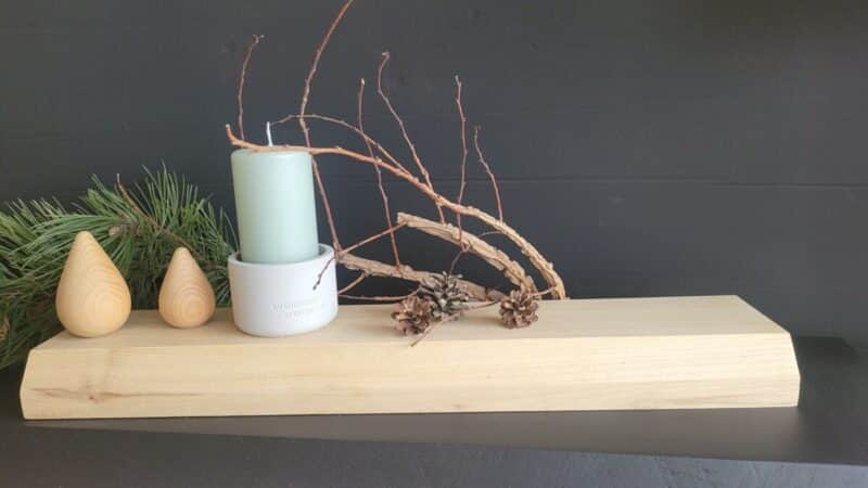 Dekorationsbræt i lyse robinietræ, Helt unik enkelt produkt, Robinie/Natur